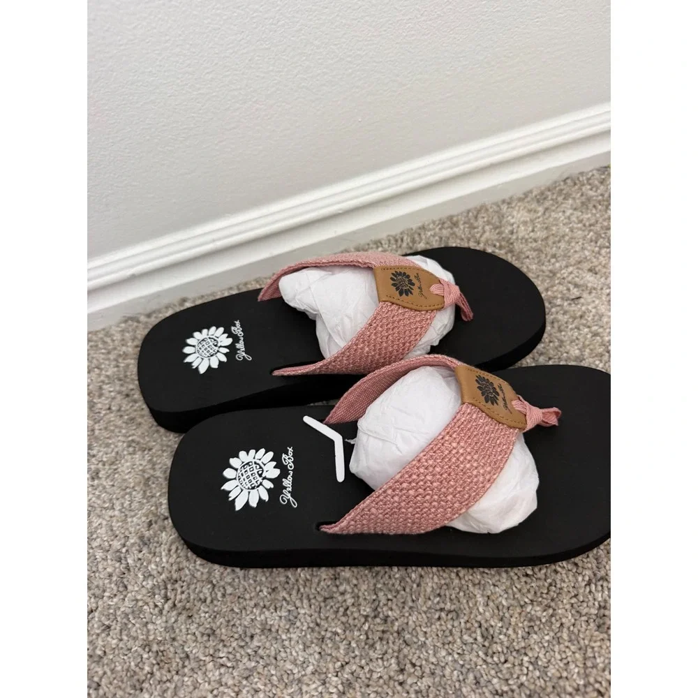 Yellow Box Frayz Flip Flops – Blush – Women's Size 6.5 – New in Box - Picture 4 of 6